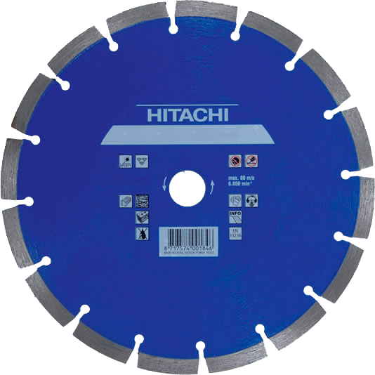 Диск алмазный "HITACHI" 230х2,5х22,2мм. сегмент по бетону, камню  НТС-994278