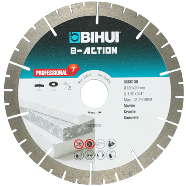 Диск алмазный отрезной BIHUI 130х1,8х20мм  DCBS130
