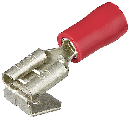 Гильзы флажковые с отводом KNIPEX изолированные, красные, штекер: 6.3 x 0.8 мм, 0.5 - 1.0 кв. мм (AWG 20-1 KN-9799090 в Екатеринбурге