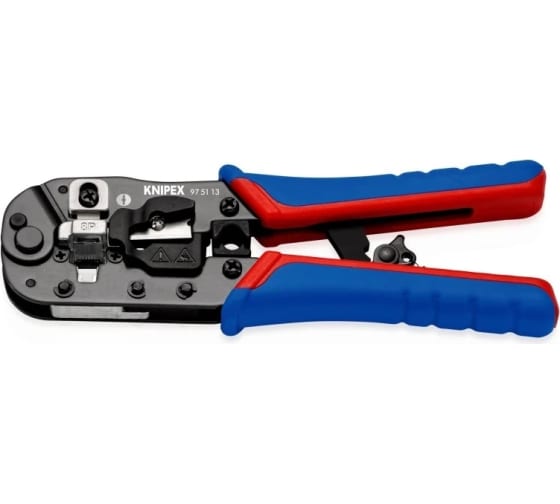 Пресс-клещи для штекеров RJ45 KNIPEX 3 в 1 кол-во гнезд 1, 8-пин,  KN-975113