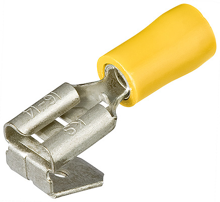 Гильзы флажковые с отводом KNIPEX, изолированные, жёлтые, штекер: 6.3 x 0.8 мм, 4.0 - 6.0 кв. мм (AWG 11-10) KN-9799092 в Екатеринбурге
