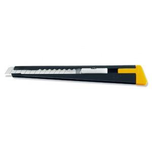 Нож с сегментным лезвием "OLFA" 9мм. металический черный корпус  OL-180-BLACK