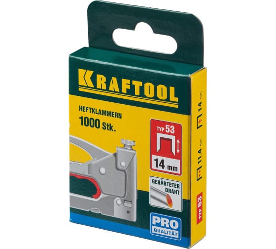 Скобы KRAFTOOL тип 53 14мм 1000шт. 31670-14 в Екатеринбурге
