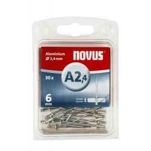 Клепки потайные "Novus" А2,4х6мм 30шт.  045-0019