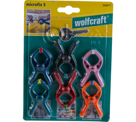 Струбцина-прищепка Wolfcraft зев 20мм. 6шт. 3420000 в Екатеринбурге 