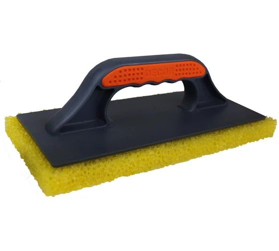 Терка DECOR грубый желтый поролон 280x140мм  670-005 в Екатеринбурге 