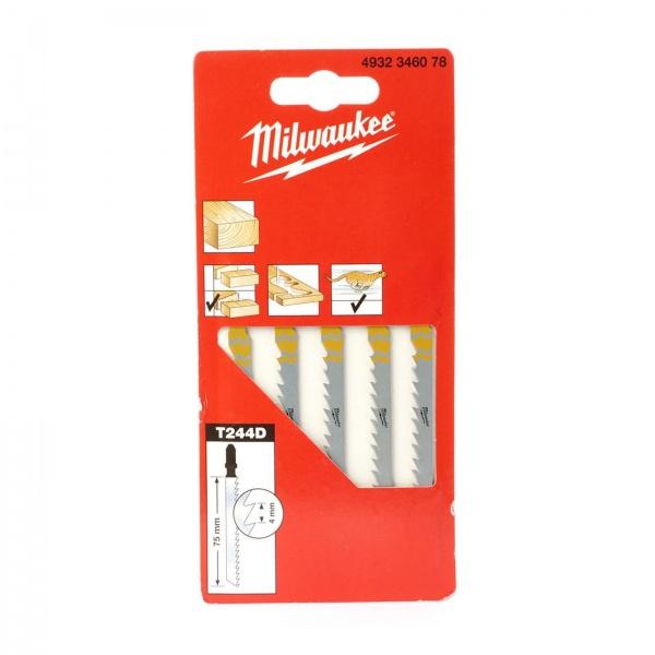 Полотна для лобзика Milwaukee T244D 75мм 5шт.