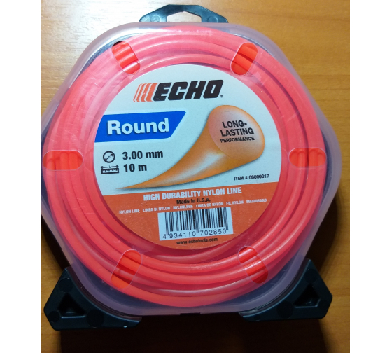 Леска триммерная ECHO Round Line 3,0мм*  10м (круглый) 102141220/C6000017 в Екатеринбурге