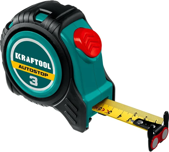 Рулетка Kraftool AutoStop 3 метра  16мм.  3412-3-16 в Екатеринбурге 
