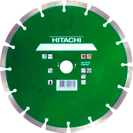 Диск алмазный "HITACHI" 300х3,0х22,2мм. сегмент по строит.матер.  НТС-752817