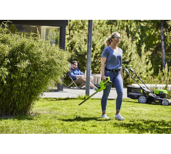 Аккумуляторный кусторез Greenworks G24HT56 2205507 в Екатеринбурге