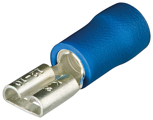 Гильзы флажковые KNIPEX, изолированные, синие, штекер: 7.7 x 0.8 мм, 1.5 - 2.5 кв. мм (AWG 15-13), 100 шт KN-9799030