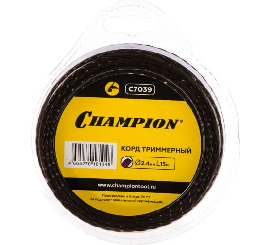Леска триммерная CHAMPION Magic 2.4мм*15м C7039 в Екатеринбурге