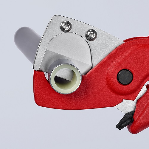 Труборез-ножницы KNIPEX для композитных металлопластиковых и пластиковых труб, рез: d 12 - 25 мм, 185 мм, пластиковые армированные фиберглассом рукоятки KN-9025185SB в Екатеринбурге 