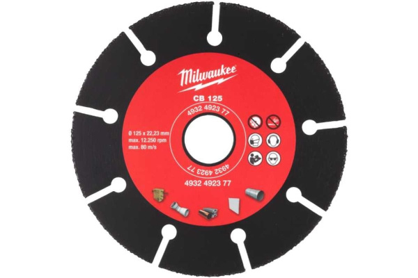 Отрезной диск Milwaukee карбидный по дереву и плаcтику CB - 125мм 4932492377