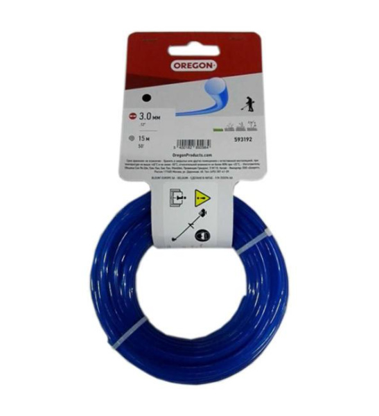 Леска триммерная "Oregon" Blue Round, 2.4 mm X 15 m (на картоне)