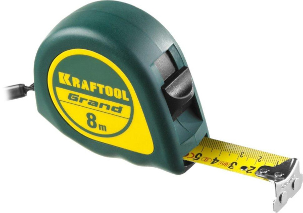 Рулетка KRAFTOOL GRAND 08 метров 25мм.  34022-08-25