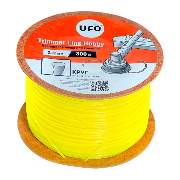 Нейлоновая леска UFO 3,0мм х 300 м (круг) 912030300U