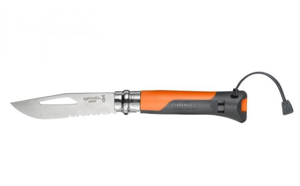 Нож "OPINEL" OUTDOOR 8VRI (пластик/нержав.стальSandvik 12C27) оранжевый  001577