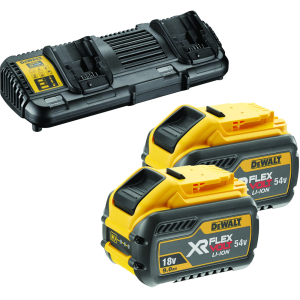 Набор для зарядки DeWalt 10,8-54В на два аккумулятора FLEXVOLT, Li-Ion  DCB132X2-QW