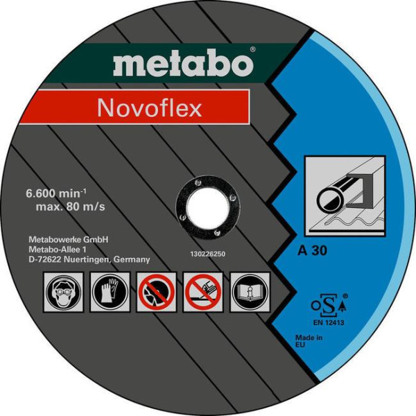 Диск отрезной "Metabo" по мет. 125х2,5х22,2мм, Novoflex прямой 617022000