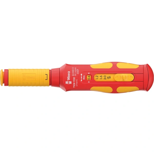 Отвёртка динамометрическая WERA 7508 Safe-Torque VDE Kraftform 0.4 / 0.8 / 1.2 / 1.6 / 2.0 Нм  WE-075870