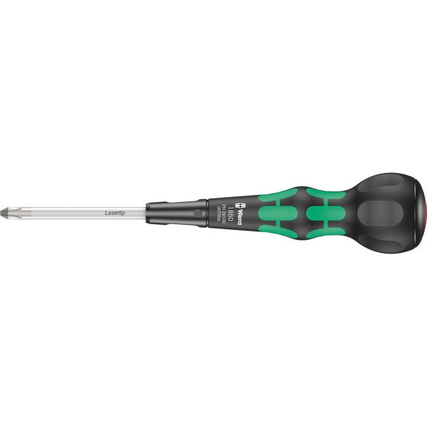 Крестовая отвёртка WERA 1850 PH Kraftform Ball-Grip PH 2 x 100 мм WE-007906