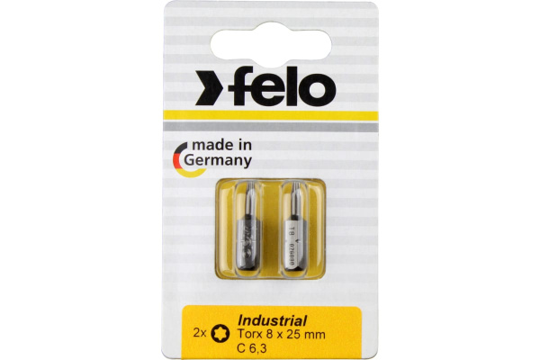 Бита Felo  шестигранная серия Industrial TX8X25 2шт.  02608036