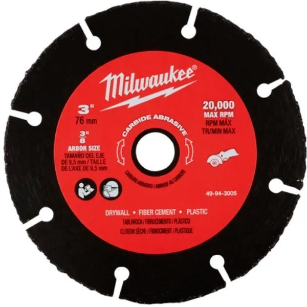 Диск Milwaukee по дереву, пластику, гипсокартону 76мм 49943005