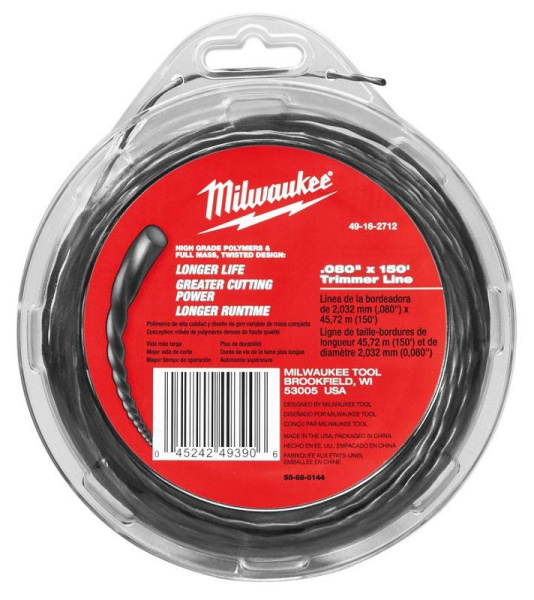 Леска Milwaukee для триммера 2мм х 45м