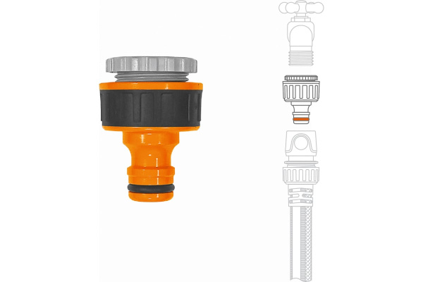 Адаптер для кранов  DAEWOO с внешней резьбой G1/2"и 3/4" 21-26.5mm DWC 1019 в Екатеринбурге