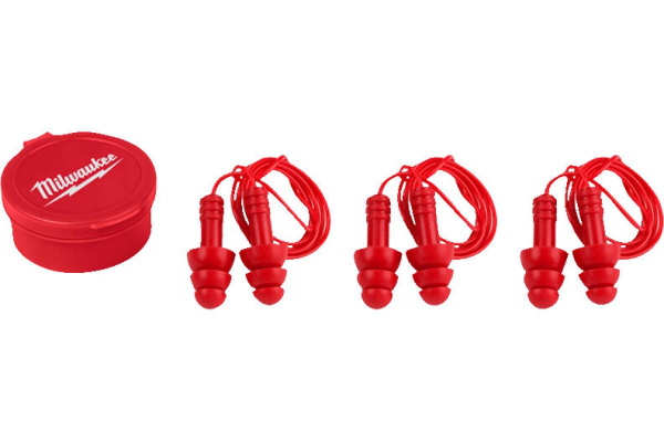 Беруши Milwaukee многоразовые на шнурке-3пары 1шт 4932471904