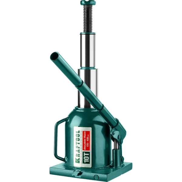 Домкрат бутылочный двухштоковый KRAFTOOL DOUBLE RAM 10 т 170 - 430 мм.  43463-10 в Красноярске 
