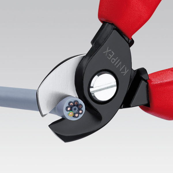Кабелерез KNIPEX рез: кабель d 15 мм (50 кв. мм, AWG 1/0), 165 мм, чёрный, 1К ручки KN-9511165SB в Екатеринбурге 