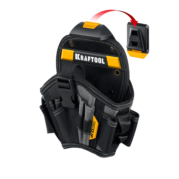 Сумка поясная 17 кармана KRAFTOOL KH-17 крепление FastClip, кобура для шуруповерта 38768 в Екатеринбурге