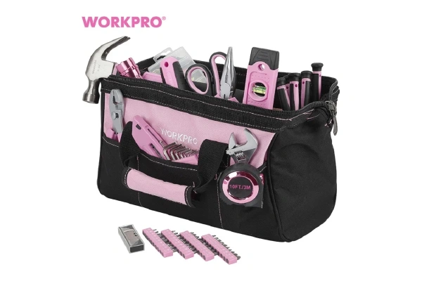 Набор инструментов WORKPRO Pink Lady для домашнего ремонта c сумкой для хранения WP206801 в Екатеринбурге 