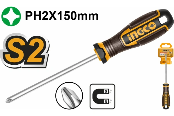 Отвертка крестовая INGCO PH 2 x 150  HSDPH2150  в Екатеринбурге 