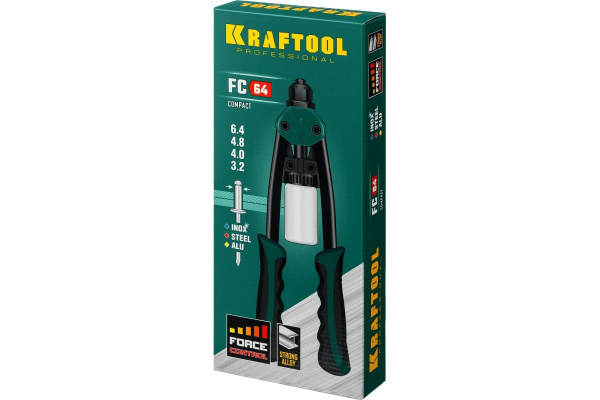 Заклепочник двуручный компактный KRAFTOOL FC-64 d.3.2-6.4мм., 320мм.  31160_z01 в Екатеринбурге 