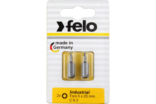 Бита Felo  шестигранная серия Industrial TX6X25 2шт.  02606036