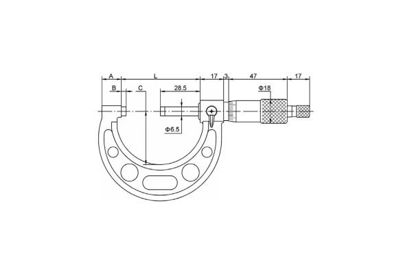 Микрометр Kinex 0-25мм. 0,01мм. PRO 7002-02-025 в Екатеринбурге 