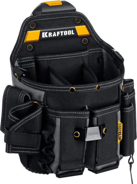 Сумка поясная 23 кармана+плечевой ремень KRAFTOOL КPВ-23 с креплением FastClip 38766 в Екатеринбурге
