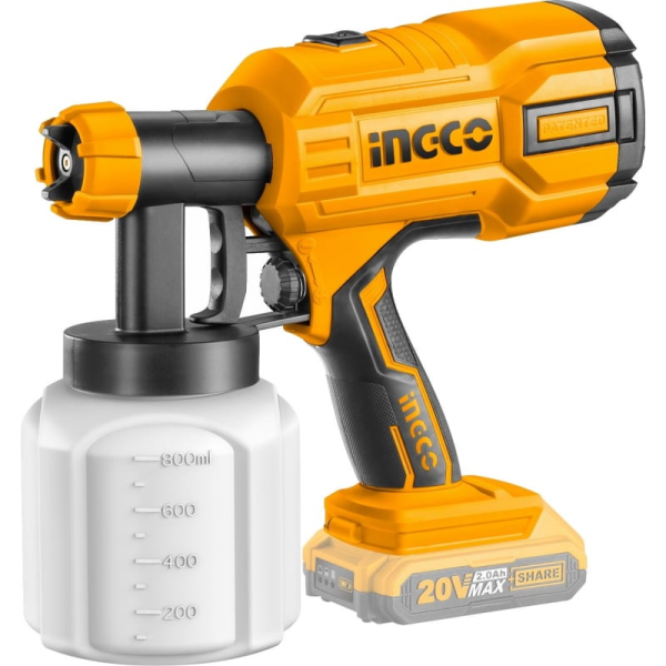 Краскораспылитель аккумуляторный INGCO CSGLI2001