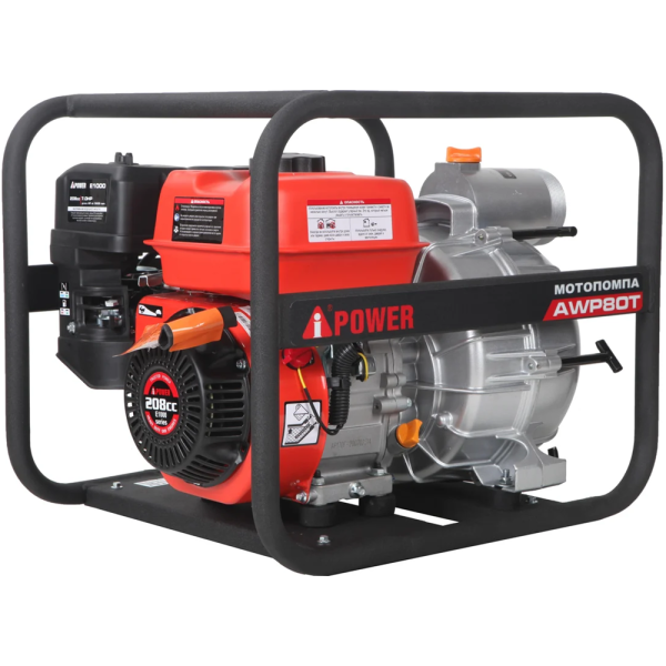 Бензиновая мотопомпа для грязной воды A-iPower AWP80Т 30231