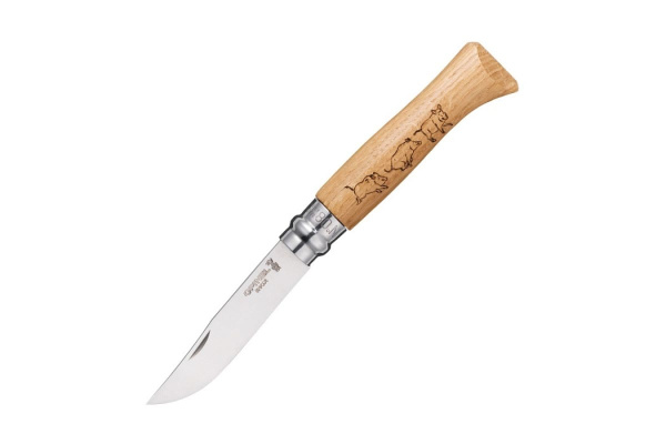 Нож OPINEL ANIMAIA КАБАН 8VRI 8.5см. дуб/нерж.сталь  001624