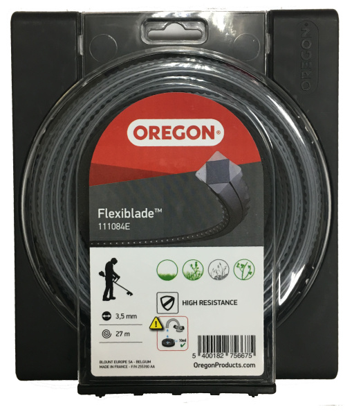 Леска триммерная "Oregon" FLEХIBLADE 3,5х27м 111084Е квадрат зубчатая