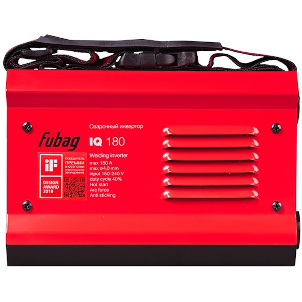 Сварочный апп. инвертор "Fubag IQ 180" (220В,5-180А.D=1,6-4,0mm 4,6кг,бытовой) в Екатеринбурге