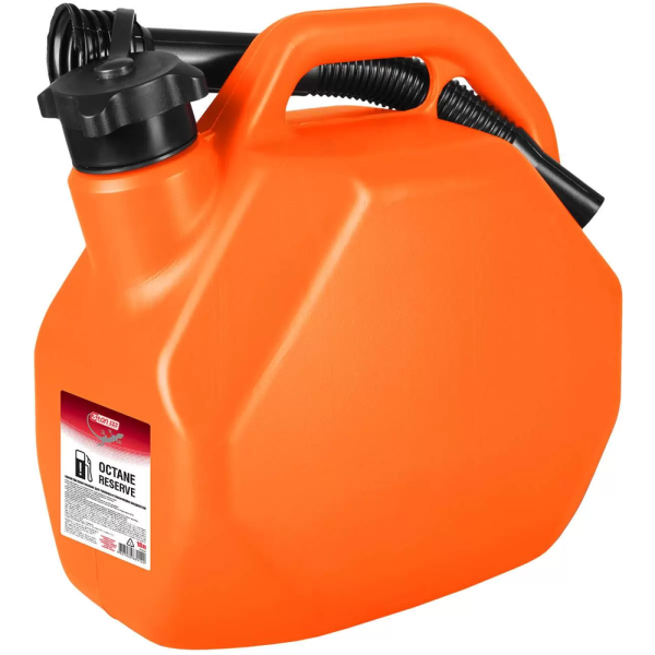 Канистра 3ton OCTANE RESERVE 10л ОРАНЖЕВАЯ для топлива усиленная с крышкой и лейкой 55382