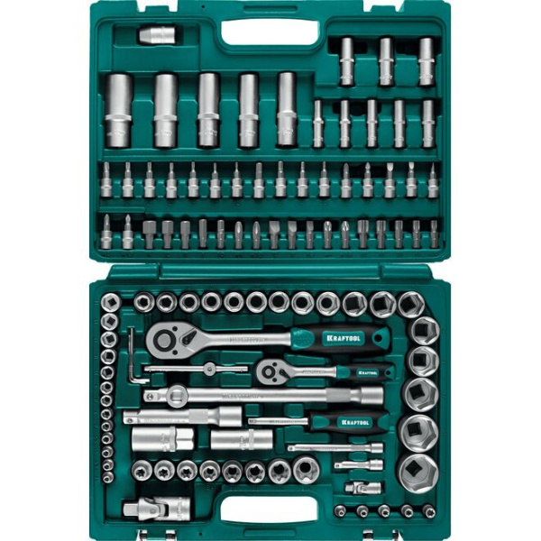 Набор инструмента Kraftool 1/2",3/8",1/4", 108пр.  27888-H108_Z03 в Екатеринбурге 