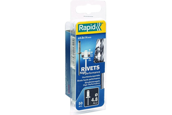 Заклепка алюминий/сталь RAPID 4,8х14мм. 50шт  5000389 в Екатеринбурге