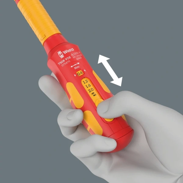 Отвёртка динамометрическая WERA 7508 Safe-Torque VDE Kraftform 0.4 / 0.8 / 1.2 / 1.6 / 2.0 Нм  WE-075870 в Екатеринбурге 
